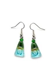 Tiny Triangle Glass Earrings